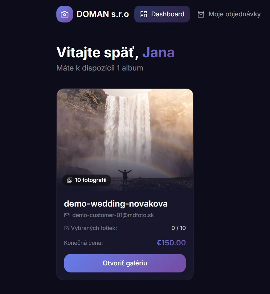 Váš dashboard