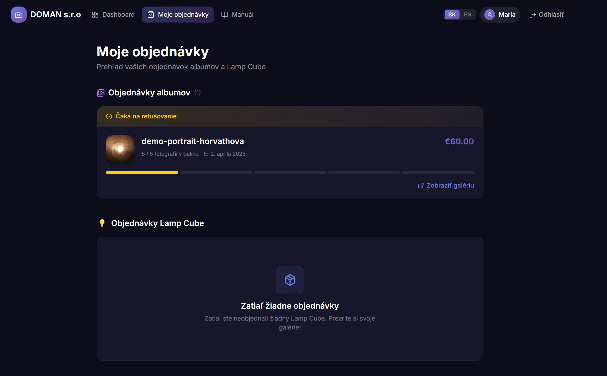 Stav objednávky